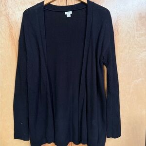 J. Crew Classic Black Open Cardigan